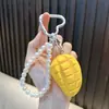 Llavero colgante creativo de manzana simulada con cuentas, lindo accesorio pequeño estilo Ins para llavero de bolsa de coche de pareja