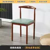 Silla de comedor para uso doméstico, estilo nórdico, con respaldo, adecuada para escritorios, moderna y simple, para dormitorio y comedor, imitación de madera maciza, arte de hierro, silla en forma de cuerno