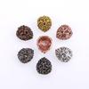 Venta directa de fábrica cuentas de cabeza de león DIY aleación de zinc plata tibetana material de joyería cuentas de cabeza de león medio huecas en stock