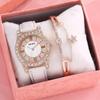 Amadi cinturón nuevo Romano literal diamante completo lujo para mujer elegante para combinar con todo Reloj + pulsera reloj de cuarzo caja de regalo