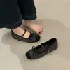 Pés Sem Cansaço! Aumento de Altura Invisível Primavera/Verão 2026 Sapatilhas Francesas de Ballet com Laço Mary Jane Baixas para Mulheres