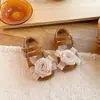 Sapatos de Couro Florais Estilo Coreano para Meninas Sapatos de Princesa Infantis Novidades Primavera/Outono 2026 Sapatos Individuais de Corte Baixo Macios e Antiderrapantes para Bebês