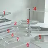 Expositor de Postres de Acrílico Estante para Boda Cumpleaños Banquete Mesa de Comedor Mesa de Descanso para el Té Evento de Inauguración Decoración Exterior