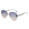 Nuevas Gafas de Sol Sin Marco Cortadas al Borde Transfronterizas Estilo Y2K Milenio para Hombres y Mujeres, Modernas y Geniales, Gafas de Sol Protectoras UV400 para Exteriores