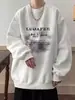 Moletom Fleece Retro Americano da Moda para Homens, Blusa Solta com Gola Redonda e Capuz para Outono e Inverno, Jaqueta de Rua para Casais