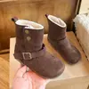 Botas de Lã Forradas Estilo Coreano para Meninas, Comprimento Médio da Panturrilha, Novidades de Inverno 2026, Botas para Meninas, Tesouro Infantil, Solado Macio, Botas de Algodão Bidirecionais