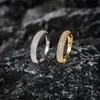 Anillo Europeo y Americano de Plata S925 con Diamante Completo con Anillo de Moissanita Moda Europea y Americana Anillo Doble de Diamante Simple para Mujer