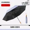 Guarda-chuva de Sol Dobrável com 70% de Desconto, Guarda-chuva Manual de Negócios para Homens, Extra Grande, Reforçado, à Prova de Vento, Cor Sólida, Dupla Utilização para Sol e Chuva