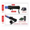 Bastón de tráfico de 30 cm recargable rojo y azul lámpara intermitente batería silbato electrónico multifuncional palo fluorescente luminoso
