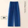 Calça curva de renda com cadarço de cintura alta, feita sob medida, da moda, para mulheres, novo estilo primavera e outono 2026, moderna, modelagem solta, afina a silhueta, design de perna larga estreita