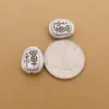 Acessórios de Prata de Lei S925 Pingente Retangular Zen Fosco Vintage com Furo Reto Acessórios para Pulseira de Miçangas diy Acessórios