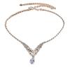 Luz de luxo flash diamante zircão gota de água brincos colar de duas peças conjunto high-end sentido nicho ins elegante clavícula cadeia colar mulheres