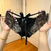 Calientes y Picantes~ Nuevo Estilo de Encaje Sexy con Forma de Campana, Calzones Transparentes con Abertura en la Entrepierna, Bajos con Diseño Hueco Tentador para Mujer