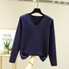 Camiseta Segunda Pele Derong Sem Costura para Mulheres, Novo Estilo Outono e Inverno, Lã Dupla Face, Espessa, Quente, Gola V, Manga Longa