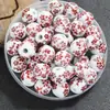 Accesorios para joyería cuentas de cerámica de agujero grande calcomanías cuentas sueltas de cerámica 12 mm paquete de material hecho a mano para bricolaje cuentas de porcelana azul y blanca al por mayor