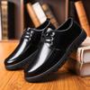 Zapatos de hombre zapatos de cuero de hombre otoño e invierno Nuevos zapatos de Negocios zapatos formales casuales ligeros de suela blanda versátiles simples zapatos de papá