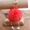 Chaveiro de unicórnio de e-commerce transfronteiriço imitação de bola de pelo de coelho Rex pingente de bolsa da moda pingente de carro mercadorias de fábrica para presente