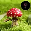 Ornaments de decoração de jardim com paisagem em miniatura de bonsai de cogumelo luminoso transfronteiriço, plantas em vaso pastorais, artesanato transfronteiriço em resina
