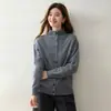 Outono 2026 Novo Estilo Simples Suave Gola Alta Cardigan de Caxemira Tricô com Botões Suéter Casaco Feminino
