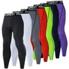 Pantalones de Compresión Deportivos Transfronterizos Alta Elasticidad para Hombre Secado Rápido para Correr Fitness Pantalones Largos de Colores Pantalones de Compresión Entrenamiento Baloncesto Fútbol