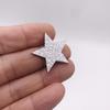 Lasca de madeira de estrela de madeira Glitter Azul Vermelho Estrela Dourada 1,5cm1cm festa presente decoração Estrela lasca de madeira