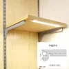 Estante de exhibición de aleación de aluminio conductora engrosada para pilar AA, de doble ranura, con varilla vertical, riel para supermercado, ganchos accesorios para ranura conductora