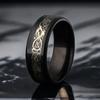 Anel Dragão Dourado Moda Europeia e Americana Explosiva Joias Anel Padrão Dragão Totem Masculino Joias Padrão Retrô Feminino Venda Quente