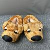 Atacado Direto de Novas Pantufas de Pelúcia Quentes com Cabeça Grande de Cachorro Temáticas de Animais de Estimação Transfronteiriças para Uso Doméstico no Inverno, Sapatos de Algodão para Casal para Casa