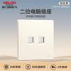 Panel de Enchufe Interruptor Delixi Doméstico 86 Oculta Pared 5 Orificios 3 Orificios 1 Abertura 5 Orificios 827 Amarillo Yingui