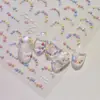 Adesivos de Nail Art de Flores da Primavera, Tulipas, Flores Silvestres, Margaridas, Rosas, Flores Pequenas, Adesivos de Nail Art Rosa