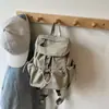 Mochila Estilo Coreano Estilo Ins Femenina Estudiante de Secundaria Gran Capacidad Mochila Escolar Color Puro Literaria Ocio Viaje Mochila Trendy