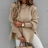 Comercio electrónico transfronterizo AliExpress Amazon colección otoño/invierno 2024: suéter de punto largo de manga larga, de corte holgado y estilo relajado, para mujer