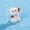 Desenho Animado de Natal Fofo Engraçado Boneco de Neve Ornamentos de Resina Micro Paisagem Decoração de Neve Acessórios Ornamentos Pequenos de Mesa