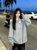 Sudadera de punto medio de manga larga, diseño moderno y único para mujer, nuevo estilo casual otoño/invierno 2026 ins
