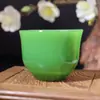Taza de Té Imitación Jade Vidrio Taza Maestro de la Salud Cuenco de Vidrio Jade Chino Taza Viva Tetera Juego de Té Regalo