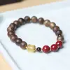 Nuevo Pulsera de Ajedrez Verde Chino Nan Chen Xiang con Cuentas Redondas de Loto, Pulsera de Doble Círculo de Plata 925 de Hetian Jade para Hombres y Mujeres, Venta al por Mayor