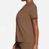 Lujo Original Accesible ~ Color Chocolate Tarjeta Dai Shan Jin Mismo Estilo que la Hermana Conjunto de Pijama para Mujer Verano Manga Corta Pantalones Cortos Ropa de Casa Delgada