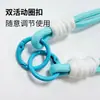 Correa de Lanyard para Teléfono de Color Brillante Fresco Hebilla de Doble Anillo Cordón de Teléfono Llavero Tejido Lanyard Lanyard para Teléfono Bolsa En Stock