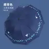 Paraguas Grande para Protección Solar y de Lluvia, Adecuado para Hombres y Mujeres, Estudiantes, Plegable, Reforzado, Resistente al Viento, Paraguas para Dos Personas, Duradero, con Recubrimiento Negro