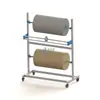 Rack de embalagem, suporte para plástico bolha, suporte para rolo de filme, suporte para caixa de papelão, suporte para material de embalagem com função de corte, prateleira de armazenamento de rolos de filme, organizador de rolos de filme