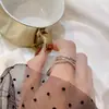 Anillo Abierto de Cruz para Dedo Índice Ajustable para Mujer Ins Tendencia Elegante Estilo Frío Popular Diseño de Moda Anillo Sencillo