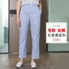 Pantalones de enfermera blancos verano Hospital doctor rosa azul verde bolsillo oblicuo cintura elástica overol de enfermera doctor pantalones