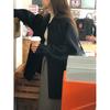 Nuevo Estilo Otoño e Invierno 2026 Estilo Francés Retro Solapa de Pico de Botón Único Abrigo de Lana de Longitud Media para Mujer
