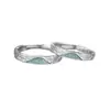Anéis de casal Glacier para homens e mulheres, design de nicho, estilo minimalista, anéis lisos, presente de aniversário, anéis combinando para meninas