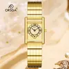 ORSGA Cuadrado Moda Pulsera de Reloj para Mujer Pulsera Cuadros Banda de Acero Fábrica en Vivo Transfronterizo Lujo Ligero Reloj de Pulsera de Cuarzo