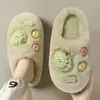 Pantuflas de Algodón para el Hogar Mujer Invierno Calientes para Interiores Antideslizantes Pantuflas de Piel Otoño Invierno Pantuflas de Algodón para el Hogar con Más Terciopelo Mujer Invierno Al por Mayor