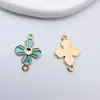 Accesorios para el cabello hechos a mano DIY, pasador, corona para el cabello, accesorios de cobre, imitación de cloisonné, mariposas, flores, materiales para joyería DIY