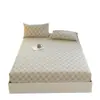 Juego de Sábanas de Algodón Grueso Espesado, Cama Individual/Doble, Juego de Tres Piezas con Fundas de Almohada, Adecuado para Todas las Estaciones