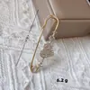 Alfiler de Seguridad con Tachuelas de Diamante para Ropa, Broche Versátil Anti-Exposición, Broche de Letra, Alfiler de Seguridad Grande con Pedrería para Cárdigan de Mujer