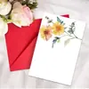 Conjunto de Cartão de Cumprimentos e Envelope Série Floral em Aquarela de 1 Peça Transfronteiriço, Cartão de Mensagem de Bênção Manuscrita Universal, Cartão de Agradecimento para Presente